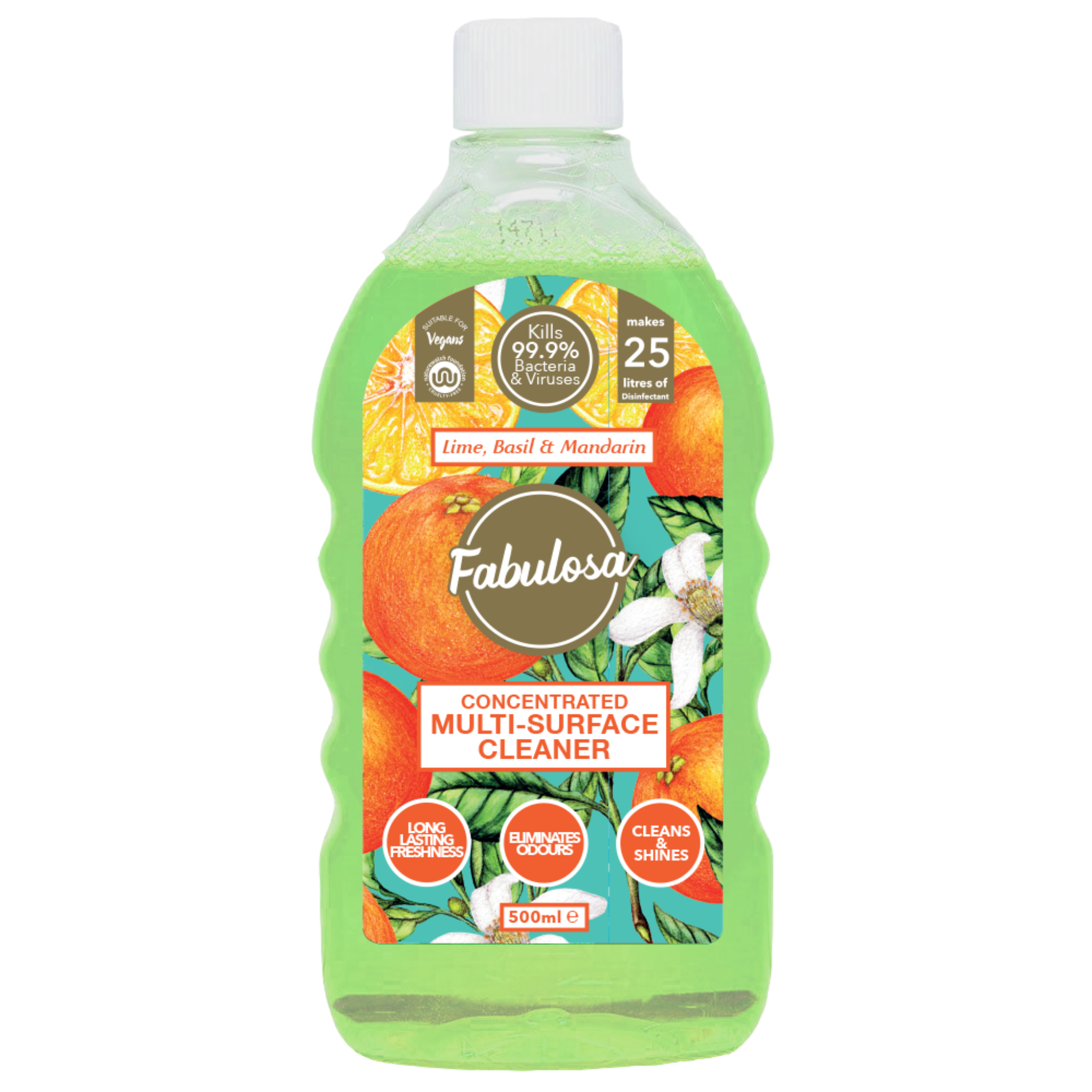 Fabulosa Concentrated Disinfectant Lime Basil Mandarin 500ml